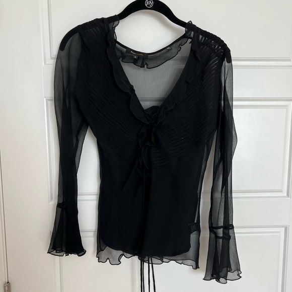 BCBGMaxAzria Tops - Bcbg Max Azeris Women’s Black Silk Blouse Size Small